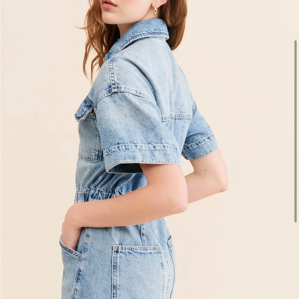 We The Free Light Blue Denim Romper - Picture 3 of 4